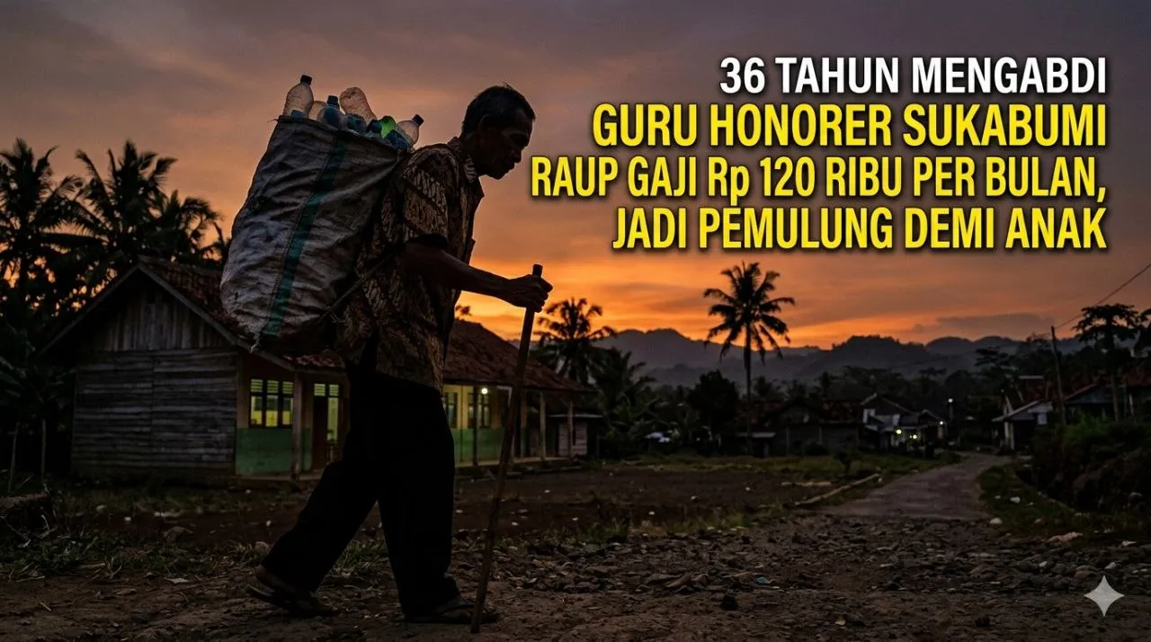 36 Tahun Mengabdi, Guru Honorer Sukabumi Raup Gaji Rp 120 Ribu Per Bulan, Jadi Pemulung Demi Anak