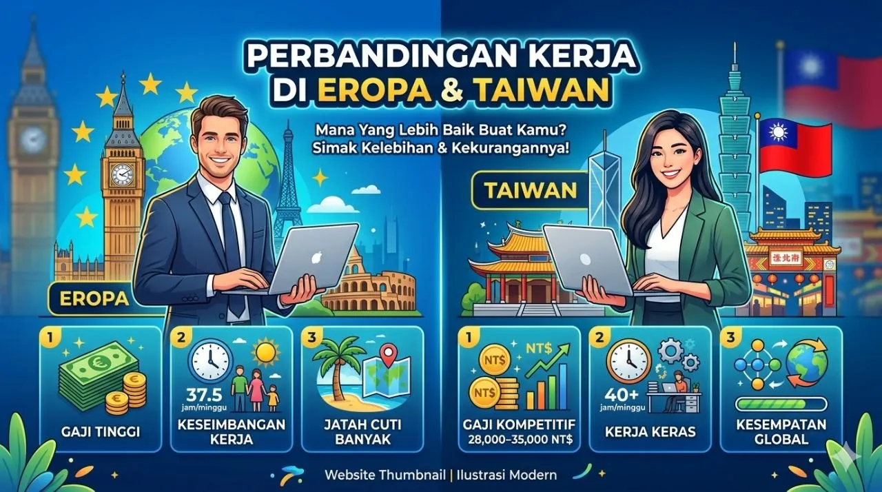 Benefit Kerja di Eropa vs Taiwan vs Jepang: Mana yang Lebih Menguntungkan?