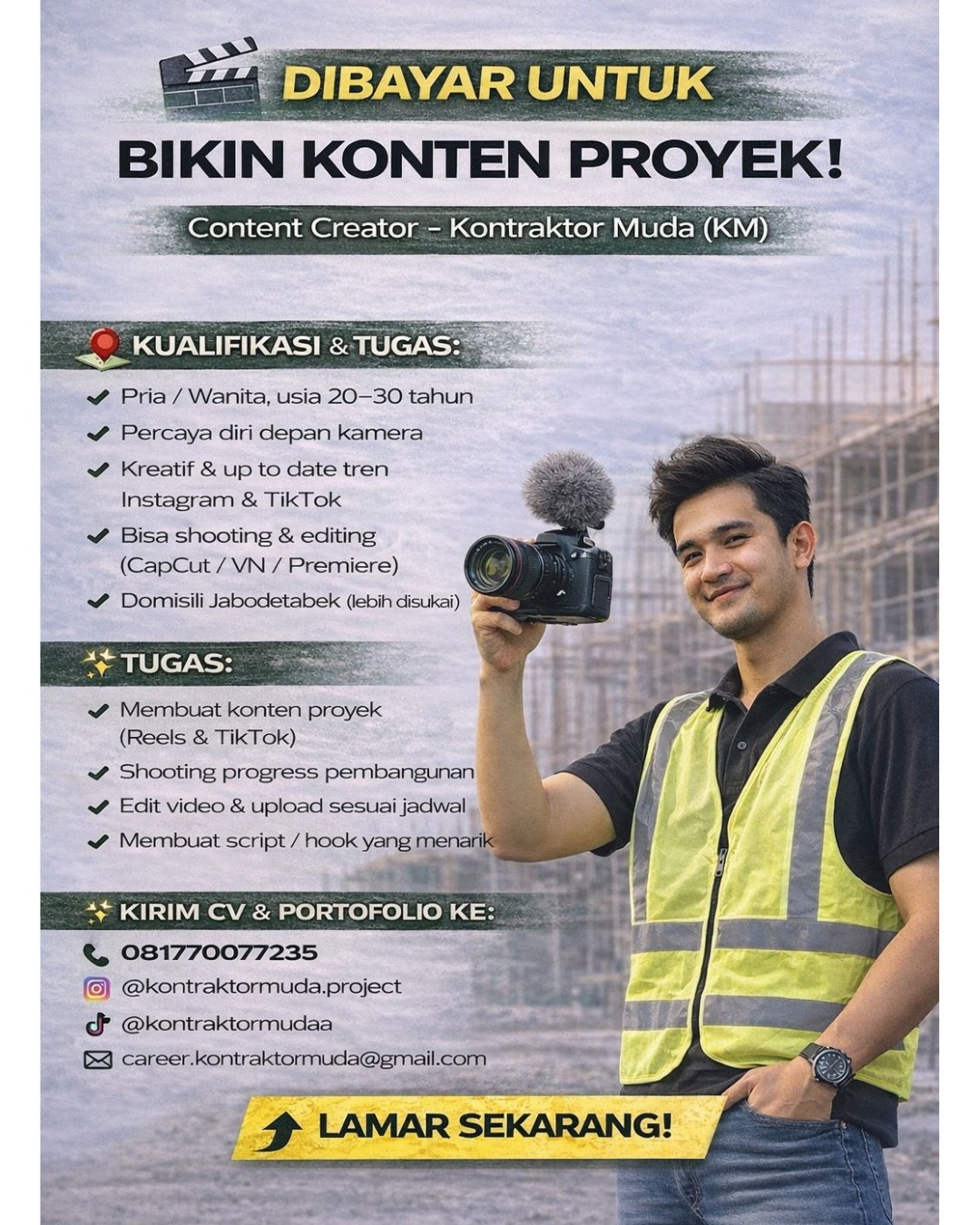 Content Creator - Kontraktor Muda - kontraktormuda