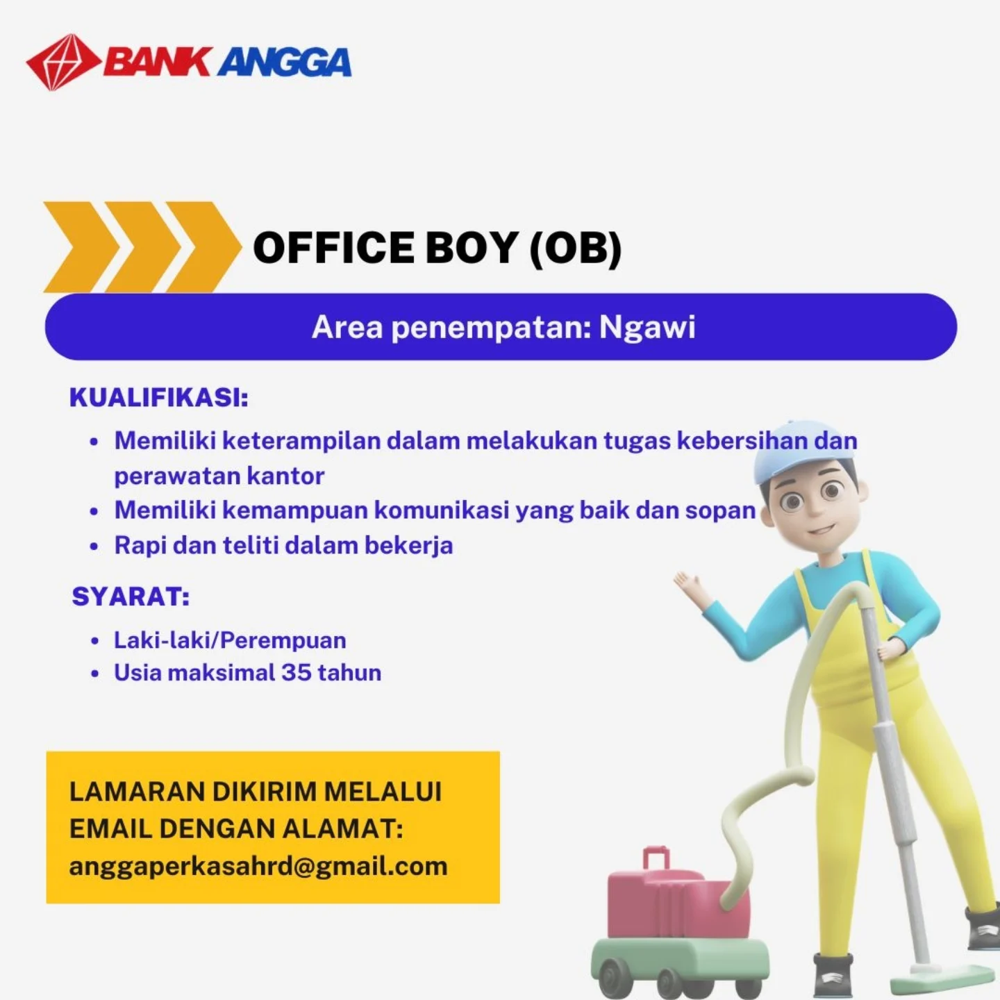 OFFICE BOY (OB) - BANK ANGGA